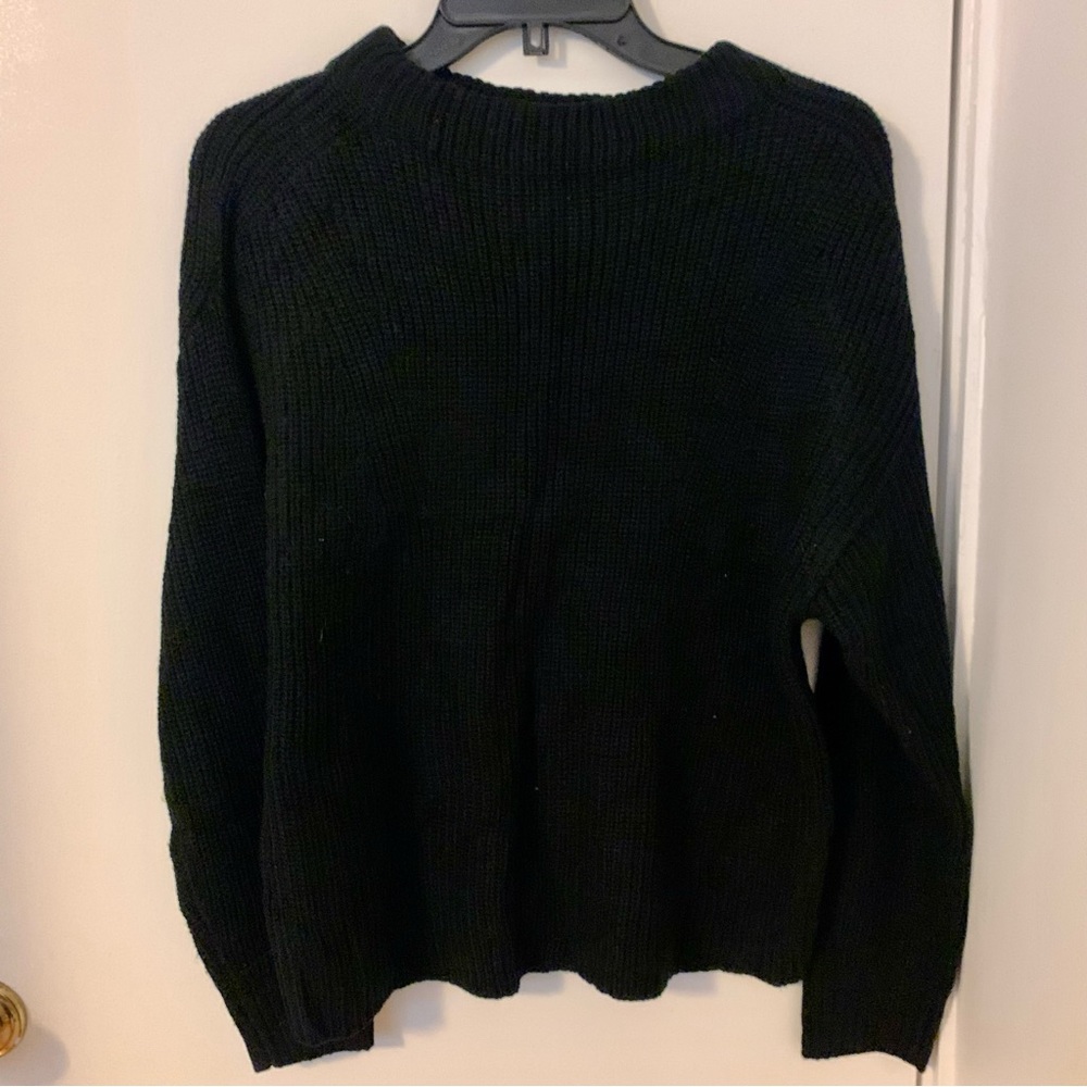Black Mock Neck Sweater